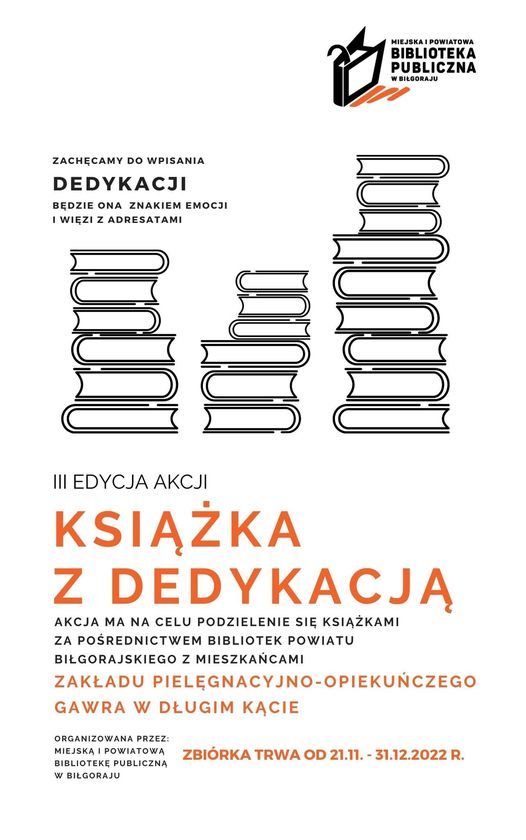 III edycja akcji „Książka z dedykacją” w bibliotekach powiatu biłgorajskiego