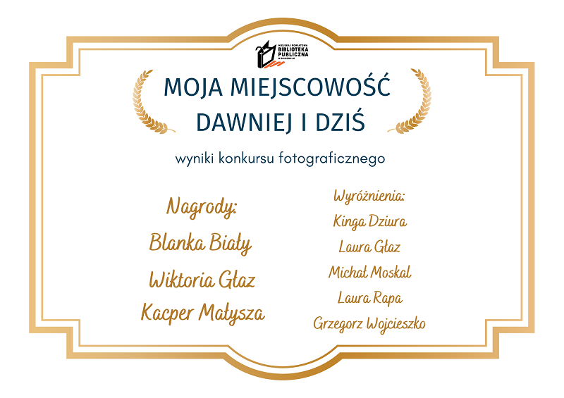 Wyniki konkursu fotograficznego "Moja miejscowość dawniej i dziś"