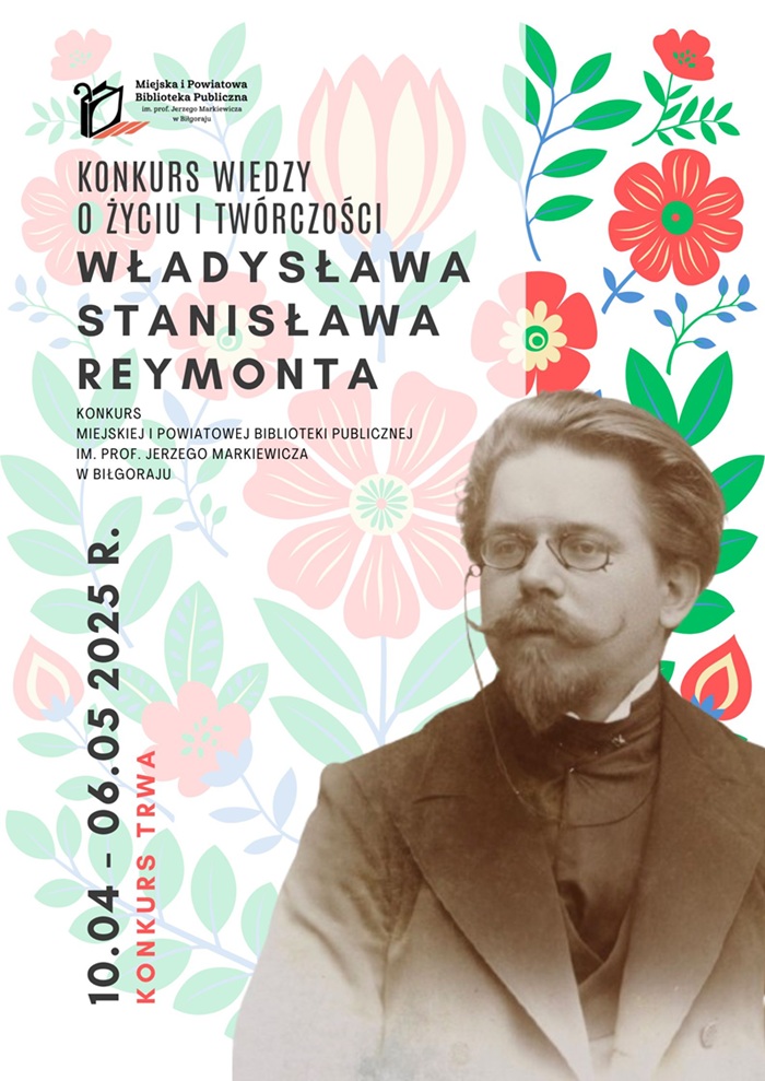 Władysław Stanisław Reymont - konkurs wiedzy o życiu i twórczości
