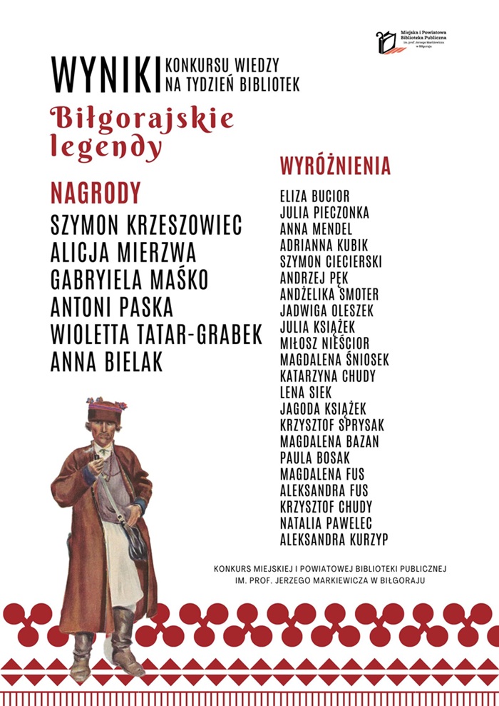Wyniki konkursu wiedzy „Biłgorajskie legendy”